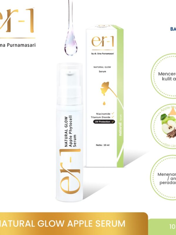 er-1 Natural Glow Apple Phytocell Serum – Serum Pencerah Wajah Natural Sensitif - by dr. Erna