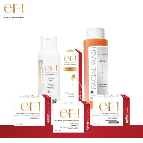er-1 Anti Aging Series with Moisturizing Cream – Paket Anti Aging Pelembab - by dr. Erna Purnamasari