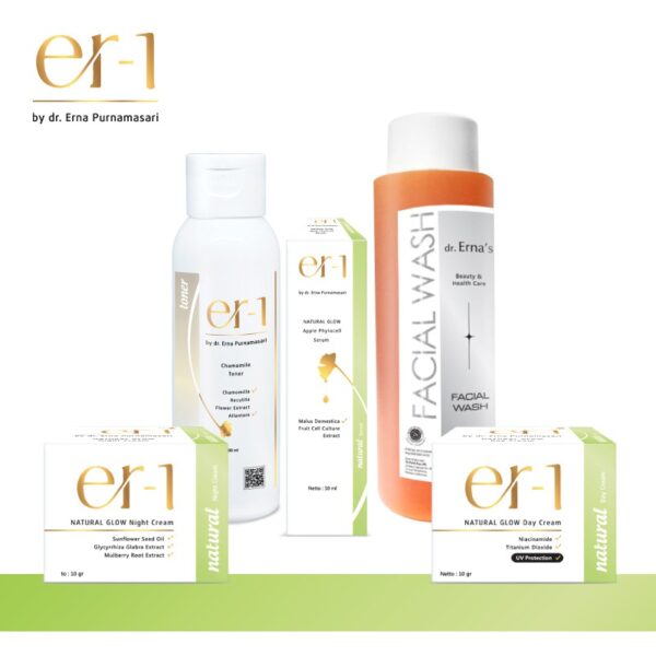 er-1 Natural Glow Series– Paket Pencerah Wajah Natural Sensitif - by dr. Erna Purnamasari