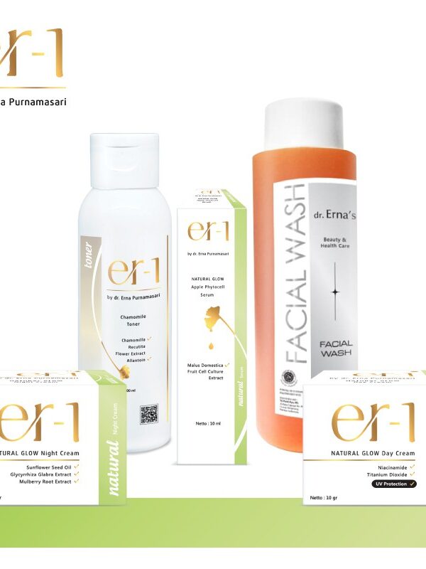 er-1 Natural Glow Series– Paket Pencerah Wajah Natural Sensitif - by dr. Erna Purnamasari