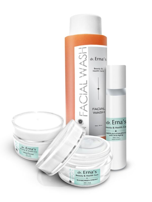 dr. Erna Brightening Series with Anti Aging (Paket Pencerah Wajah + Anti Aging) - dr Erna Skincare