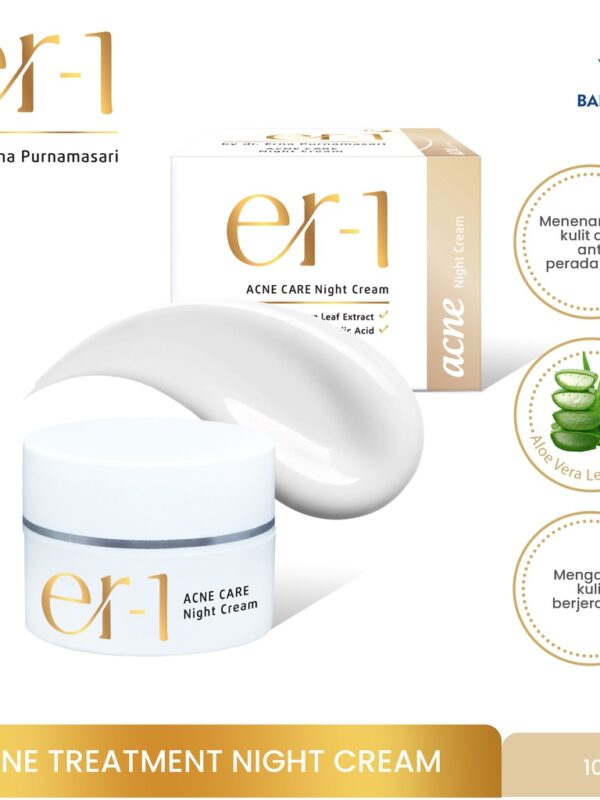 er-1 Acne Care Night Cream - Krim Malam Perawat Wajah Berjerawat - by dr. Erna Purnamasari